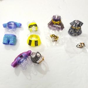 Lol Surprise Winter Disco Lot 10 Pcs Sealed Wht/Gld Shoes Gold Choker